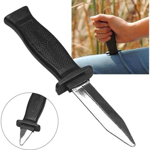 18cm Disappearing Slide Plastic Blade with Handle Retractable Cutter Dagger Toy Joke Fake Trick Magic Prop Halloween Supplies