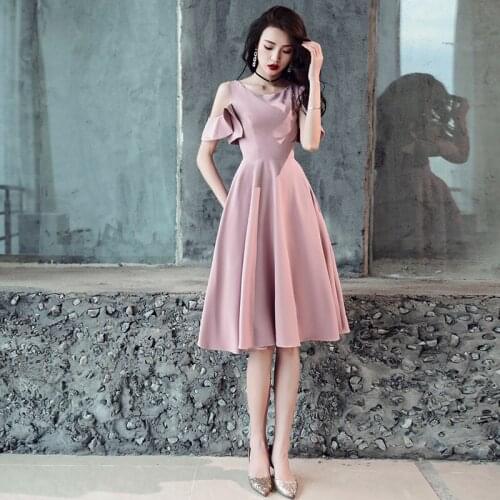 2020 New Mid-length Evening Dress Banquet Noble Queen Bridesmaid Evening Dress Skirt Formal Dress Formal Dresses Evening Gown
