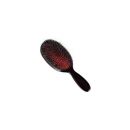 By dhl or ems 50pcs Oval Boar Bristle & Nylon Hair Comb Mini ABS Handle Anti-static Hair Scalp Comb Hairbrush Salon Hair Brush
