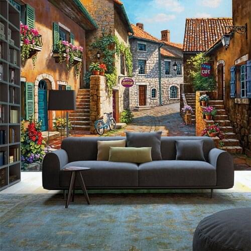 8d Crystal Silk Mural Wallpaper 3d Contact Wall Paper Papers Home Decor Wallpapers for Living Room Self Adhesive Street City Art