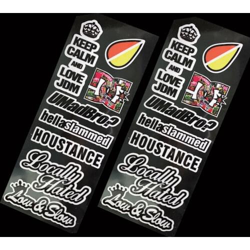 Car Styling Reflective Funny Drift JDM Sticker Label Motorcycle Stickers Decals Auto decoration HD Printed