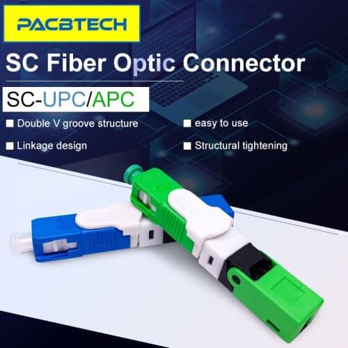 Free Shipping FTTH ESC250D SC APC and SC UPC Single-Mode Fiber Optic Quick Connector FTTH SM Optic Fast Connector