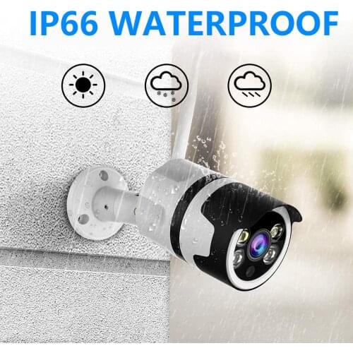 Wireless Wi-Fi Smart Security Camera Night Vision 1080P HD 2.0 Megapixels 1/4" CMOS IP66 Waterproof Surveillance Camera for Home