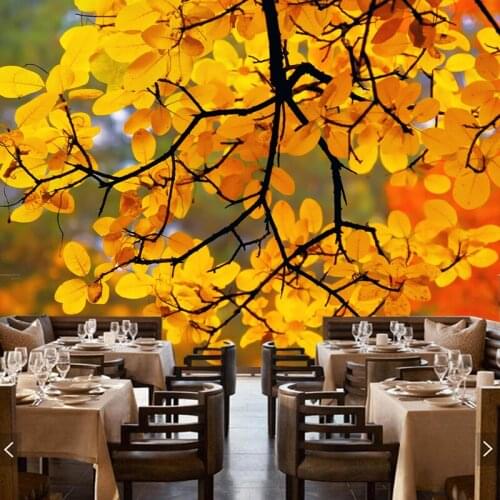 Large modern photo murals,foliage reflection,natural landscape Wallcoverings for the living room sofa restaurant background wall