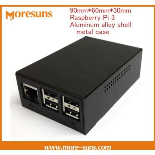 Fast Free Ship 90mm*60mm*30mm Raspberry Pi 3 aluminum alloy shell compatible Rpi2 generation/B + metal case