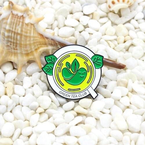 Enamel Brooch Fashion Lapel Pin For friends who like to drink tea Custom Badge Bag jackets pins