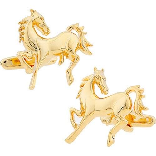 French Shirt Cufflinks Fashion Business Mens Jewelry Zodiac Plating Golden Color Animal Shape Cuff Links Gifts for Men