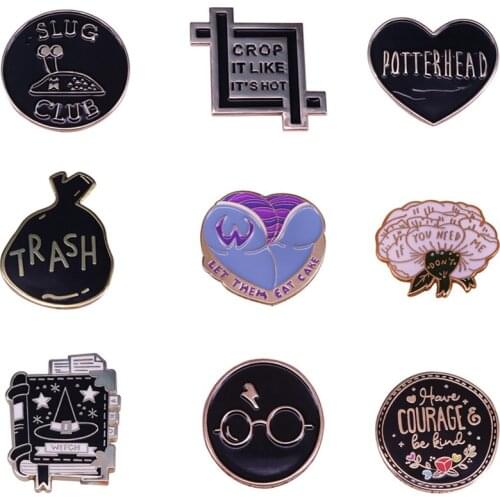Geekcoco Black Brooches For Clothes