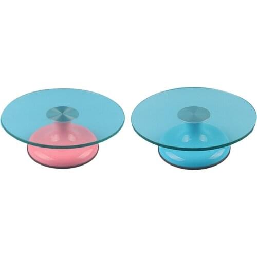 HOT 12 Inch Glass Cake Turntable Mounting Table Cake Turntable Rotary Rack Rotary Baking Tool
