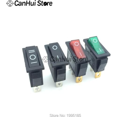 2Pcs KCD3 Rocker Switch ON-OFF-ON 2 / 3 Position 3 Pin Electrical equipment With Light Power Switch 15A/16A 250VAC 35*31*14mm