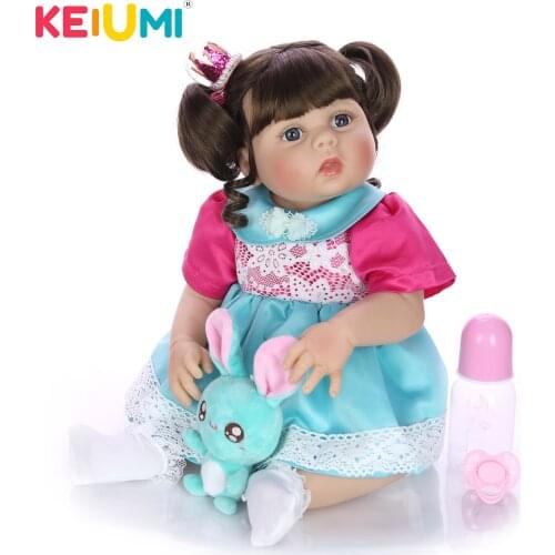 KEIUMI 23 Inch Baby Reborn Silicone Full Body Doll DIY Toy 57 cm Reborn Baby Doll Childrens Day Gifts Bed Time Playmate