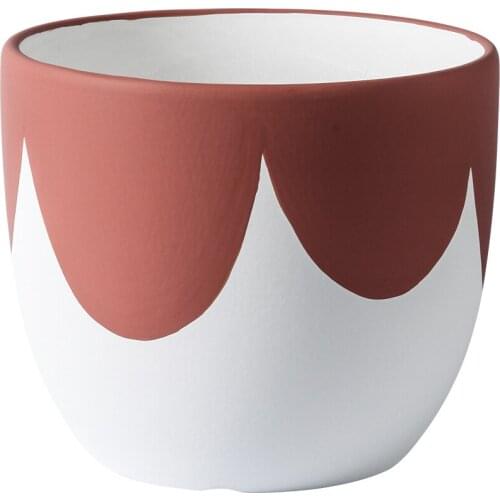 Ceramic hand painted flowerpot Apple northern Europe simple modern green pineapple green plant cactus large diameter circular