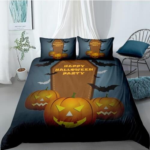 3D Design Duvet Cover Sets Bedding Sets Quilt Covers Pillow Cases King Queen Full Double Size Halloween Pumpkins Home Texitle