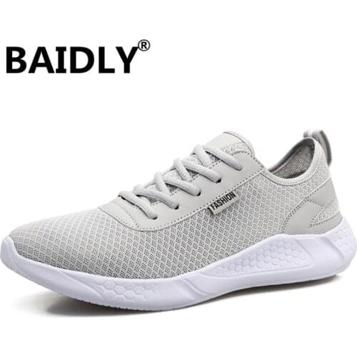 Fashion Mens Casual Shoes Sneakers Mesh Breathable Wedges Sneakers for Men Shoes Plus Size Lace-up Super Light Flats Big Size