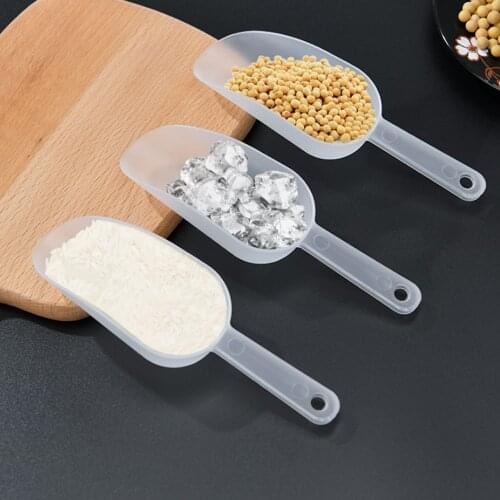 Mini Plastic Ice Scoop Measuring Scoops Frosted Small Shovel Rice Shovel Flour Candy Dessert Buffet Coffee Tea Serving Scoop