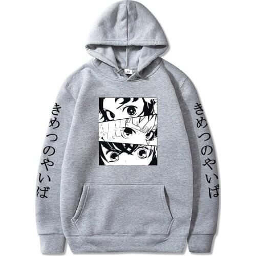 Anime Demon Slayer Kimetsu No Yaiba Fashion Designer Streetwear Men Women Harajuku Homme Pullover Hoodie