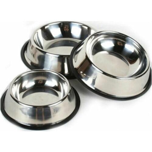 New Stainless Steel Pet Bowl Eating for Puppy Dog Cat Feeder Feeding Foods Water Dish Portable Travel Bowl Pet Accessories
