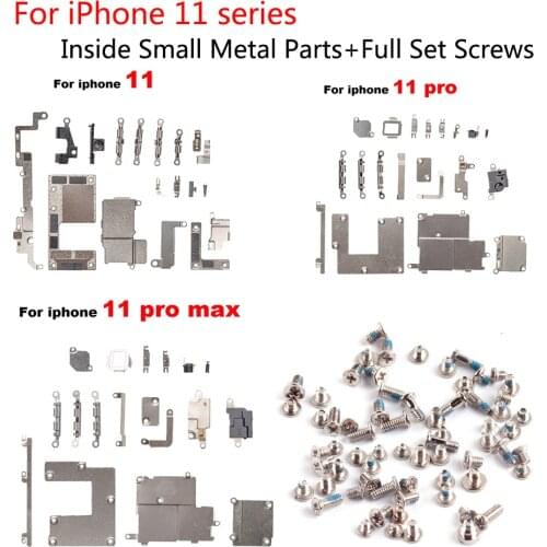 Full Set Screws + Full Set Small Metal Internal Bracket Shield Plate Kit Small Metal Parts For iPhone 11 11Pro 11 Pro Max