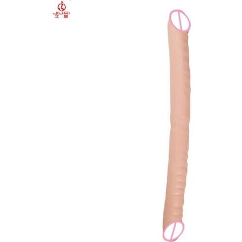 Jiuai Real Touch Feeling 46cm Silicone Double Long Dildos Stimulating Vagina G-Spot Toys for Couple Sex Games