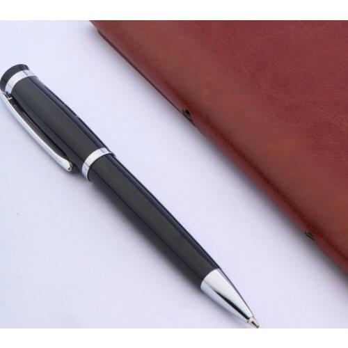 BAOER 508 Black Lacquered Silver Mesh STUDENT BallPoint Pen
