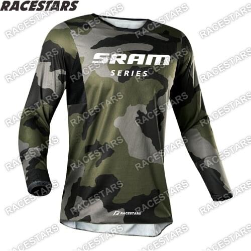 SRAM SERIES Motocross Shirts Motorcycle Mountain Bike Team Downhill MTB Jersey Offroad DH MX Bicycle Moto Shirt Cross Country