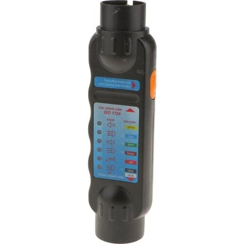 Trailer Wiring Tester 7 Way Circuit Plug and Socket with LED Indicator Light Tough durable plastic casing