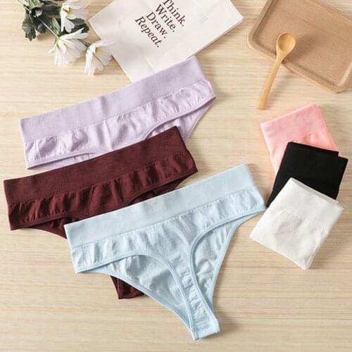 Womens Panties Sexy G-String Sports Seamless Underwear Female Bodyshaper Underpants Solid Color Ladies T-back Thongs Lingerie