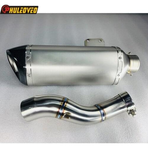 Titanium Alloy for BMW F900R Exhaust System with Muffler Link Pipe Motorcycle Exhaust Muffler Escape Demper Mid Pipe for F900R