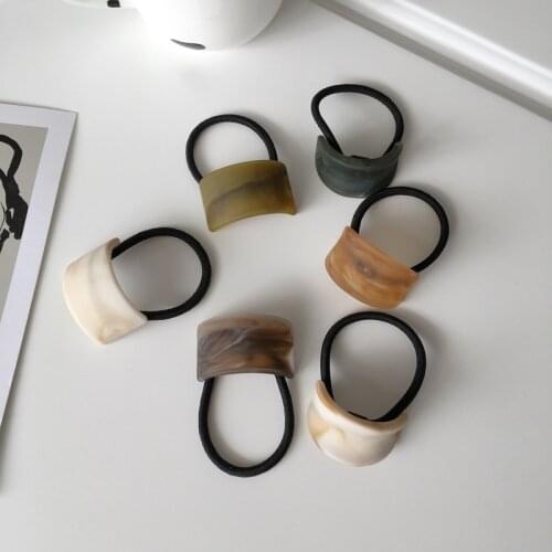 Lady High Elasticity Rubber Bands Camber-Shaped Hair Rope Rings Hairband Girls Elegant Scrunchies Ponytail Hair Accessories