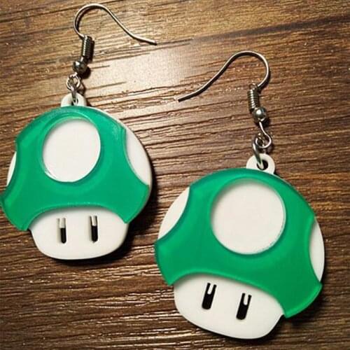 Candy Color Acrylic Mushroom Drop Earrings For Women Night Club Fashion Jewelry Accessories