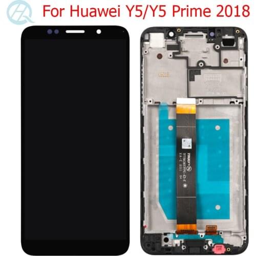 New Y5 Pro 2018 LCD For Huawei Y5 2018 Display With Frame Touch Screen 5.45" Huawei Y5 Prime 2018 DRA-L21 LCD Screen Glass Parts