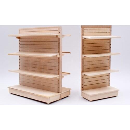 1Set Wooden 1:12 Dollhouse Miniature Supermarket Shelves for Food Drink Display Furniture Accessories Toy
