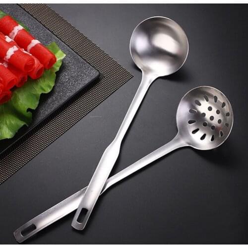 1Pcs Stainless Steel Soup Spoon Colander For Soup Soup Kitchen Soup Shell Hot Pot Tableware Hotel Supplies