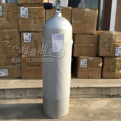 12L diving aluminium valve DIN + YOKE Interface bottle valve 11 l aluminum bottle dive diving oxygen cylinders