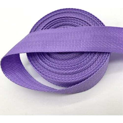 15mm 20mm 25mm 30mm 38mm Wide 5yards Light purple Strap Nylon Webbing Knapsack Strapping Bags Crafts