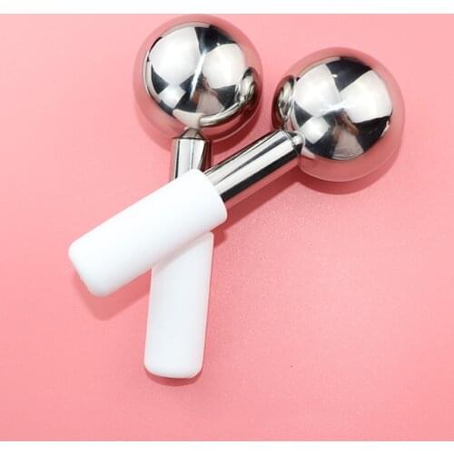 2Pcs Facial Ice Globe Rollers Cool Globes for Facial Treatment Massage Tools Facial Stainless Steel Ball Skin Care Tools