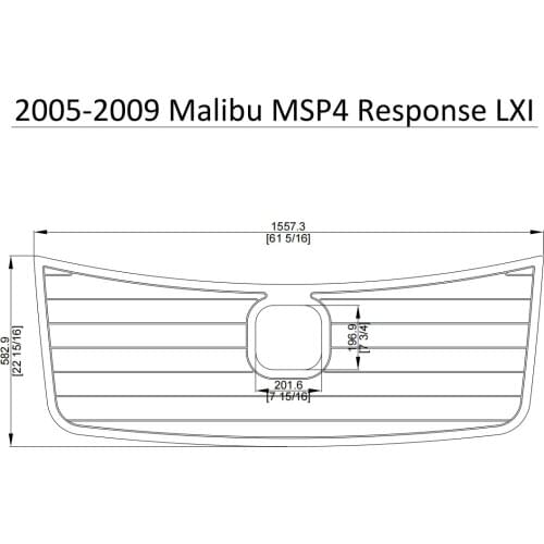 2005-2009 Malibu MSP4 Response LXl With Hatch Cut Out Swim Platform Pad Boat EVA Teak Decking 1/4" 6mm