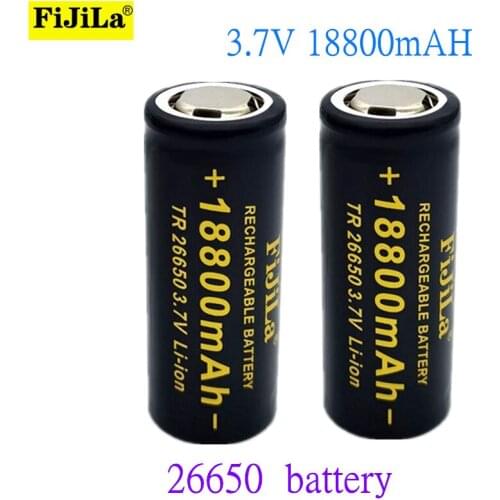 2021 New 3.7V 26650 Battery 18800mAh Li-ion Rechargeable Battery For LED Flashlight Torch Li-ion Battery accumulator battery