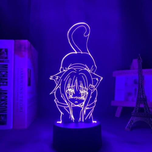 3d Anime Lamp High School DxD Shirone Toujou for Bedroom Decor Light Birthday Gifts for Women Men Konosuba Manga Led Night Light