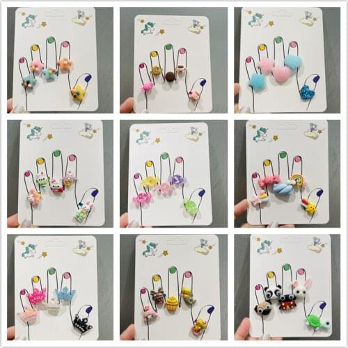 5Pcs/Set Childrens Animals Rings Cartoon Shape Ring Mix Finger Kawaii Jewellery Rings Kid Girls Boys Party Gift Toys