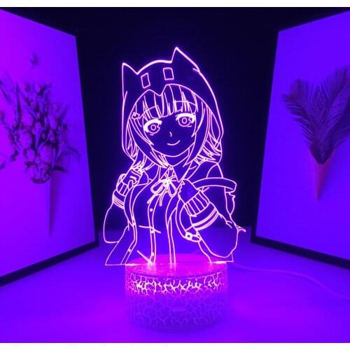 Chiaki Nanami Lamp Anime LED Night Light Danganronpa for Bedroom Decor Kids Gift Manga Acrylic 3D Lamp 16 Colors Remote Control