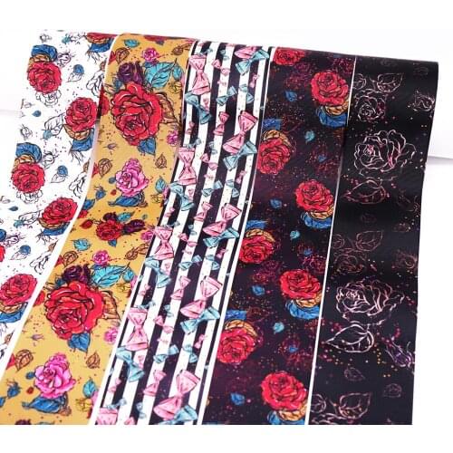 Free shipping 50 yard cartoon printed grosgrain ribbon 31137