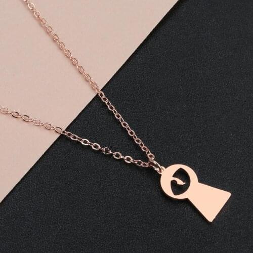 CHENGXUN 2020 Big Eye Necklace Stainless Steel Necklace Choker for Women Girls Watching Lighthouse Jewelry Gold Silver Color