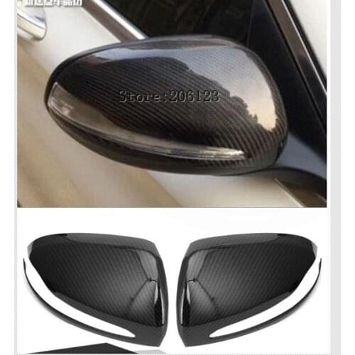 For Mercedes C E S GLC Class X253 C253 W213 S213 W205 S205 A205 C205 W222 Carbon Fiber Mirror Rearview Cover Accessories
