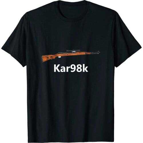 Kar98k Gun Rifle WW2 WWII Mauser Germany German Kar 98 Gift Men T-Shirt Short Casual 100% COTTON O-Neck T Shirt