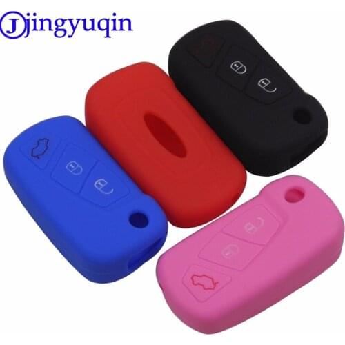 Jingyuqin Remote 3b Flip Folding Key Case Fob Cover Protect Holder For Ford KA Silicone