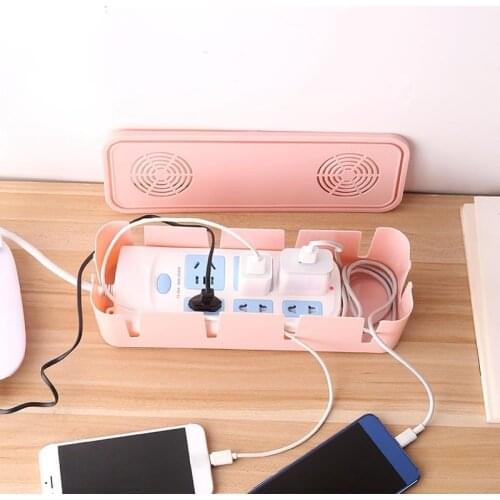 Cable Storage Box Power Strip Wire Case Anti Dust Charger Socket Organizer Network Line Storage Case Charger Wire Management