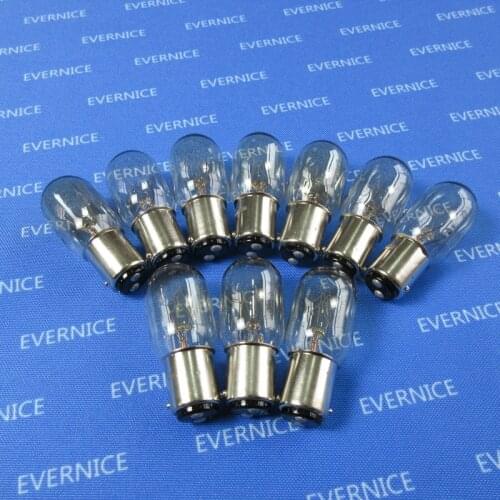 10 PCS Light Bulb #BA15D 220V For Singer 221 Featherweight, 222, 301