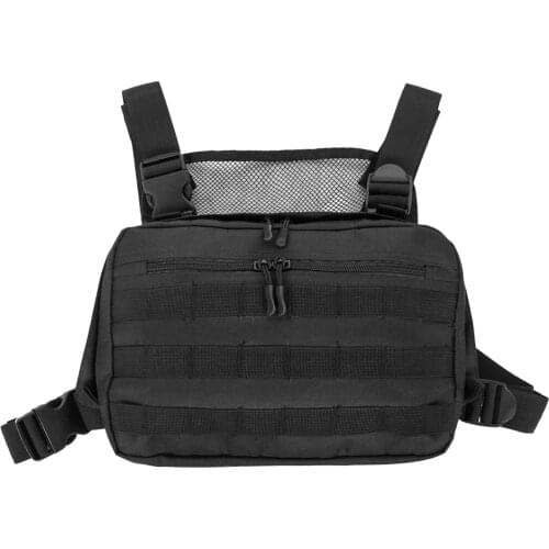 MagiDeal Vest Pouch Bag Chest Recon Bag Tools Molle Pouch Multi-Purpose Carry Bag Black Tactical Vest Pouch