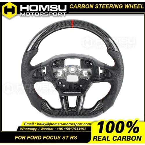 Matte Carbon Fiber Car Steering Wheel For ford focus ST rs Custom Steering Wheel For FORD RS